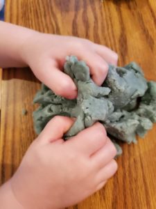 Making playdough as a family is a great way to connect